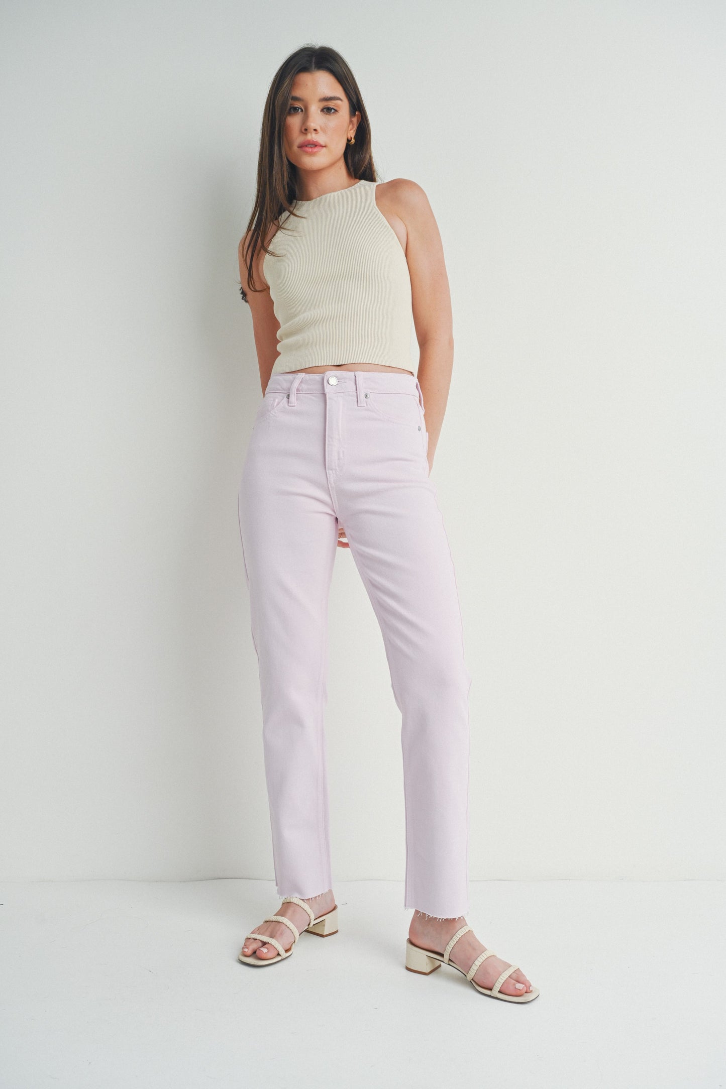 The Lillian Straight Cut Lavendar Jean